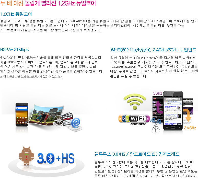 두배이상 놀랍게 빨라진 1.2GHz 듀얼코어